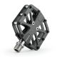 2. Rockbros C525 Carbon Fiber Platform Bike Pedals - Black