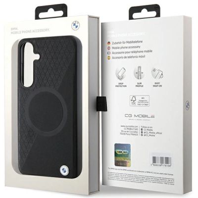 8. BMW BMHMS24S23RTPK S24 S921 black/black hardcase Signature Leather Half Textured & Circle MagSafe