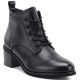 Women's leather lace-up high-heeled ankle boots, black, Vinceza EN27-133107