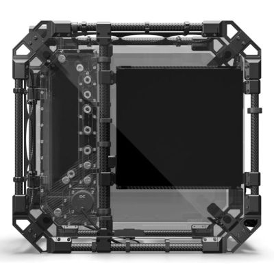 3. Alphacool Apex Pro Skeleton Full Tower Case Black, Carbon
