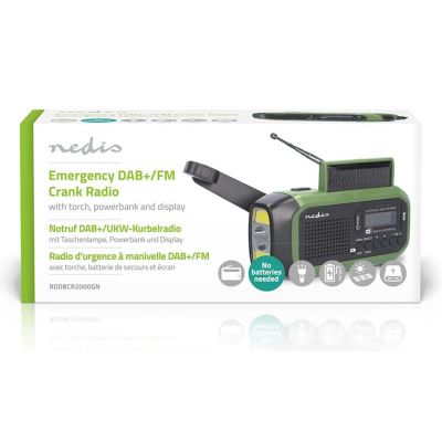 8. Nedis RDDBCR2000GN Portable Digital Radio Black, Green
