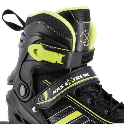 7. NILS EXTREME NH18191 2IN1 ROLLER SKATES BLACK-LIME SIZE L (39-43) WITH REPLACEABLE HOCKEY BLADE