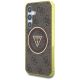 2. Guess 4G Glitter Triangle Buttons MagSafe Case for Samsung Galaxy S25 Brown