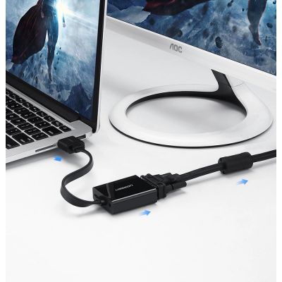 4. Ugreen adapter HDMI - VGA micro USB / audio 3.5 mm mini jack black (40248)