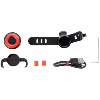 2. Rockbros Q5 Rear Bike Light with Intelligent Stop System - Black