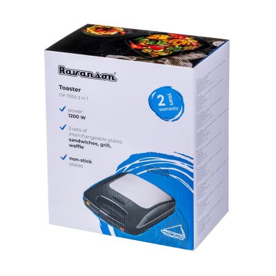 10. Ravanson OP-7050 3-in-1 Toaster (1200W; black)