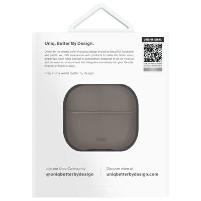 4. Uniq Lyden DS AirPods 4 Case - Gray