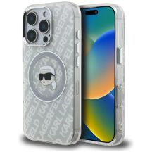 Karl Lagerfeld IML Karl Head Logo MagSafe Case for iPhone 16 Pro Max - Gray