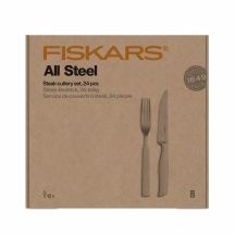 FISKARS STEAK CUTLERY SET 24 pcs ALL STEEL
