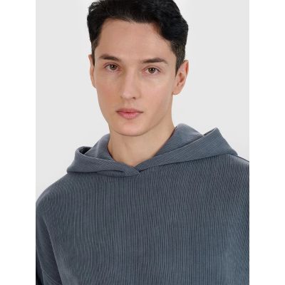 5. Men's sweatshirt with hood, open, 4F 4FRSS25TSWSM2181-22S