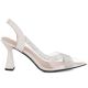 2. Women's transparent pumps with zircons, pointed toe, beige, Vinceza 66282