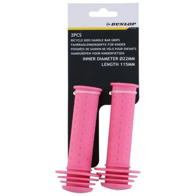 6. HANDLEBAR GRIPS 115MM DUNLOP PINK