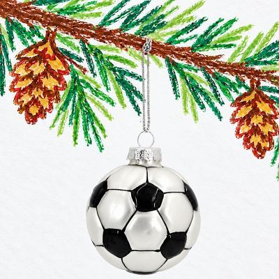 5. MICA Glass Football Christmas Bauble