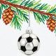 5. MICA Glass Football Christmas Bauble