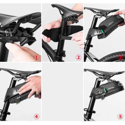 11. Rockbros C27-1 bicycle bag under the saddle - black