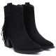 4. Women's insulated cowboy boots with fringes, black M.Daszyński MR2520-1