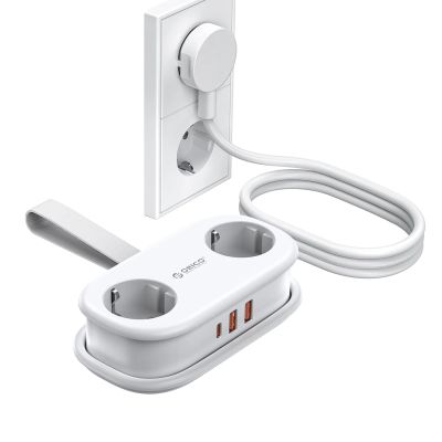 Orico APP 15.5W 5in1 Power Strip 2x AC + 2x USB-A + 1x USB-C - White