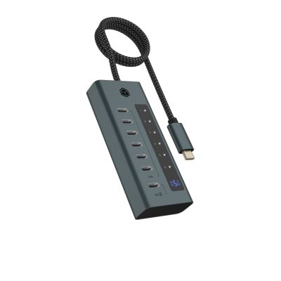 2. ICY BOX IB-HUB1457-C31 USB 3.2 Gen 1 (3.1 Gen 1) Type-C 10000 Mbit/s Blue, Gray