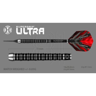 4. Harrows Supergrip Ultra 90% Softip Darts HS-TNK-000013877