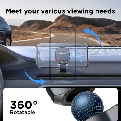 12. Joyroom JR-ZS400 magnetic car phone holder on the dashboard - black