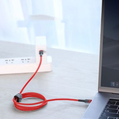 8. Baseus CATKLF-G09 USB-C - USB-C PD QC cable 60W 3A 480Mb/s 1m - red