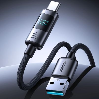 3. Joyroom S-A16 Pro Prism Series 66W USB-A - USB-C Cable with Display 1.2m - Black