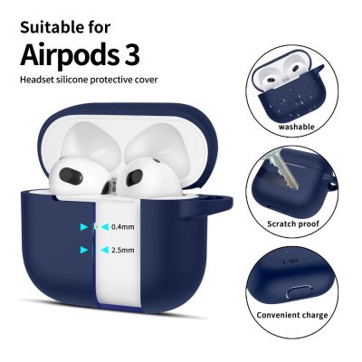 2. Tech-Protect Silicone Hook Case for Apple AirPods 3 - Blue