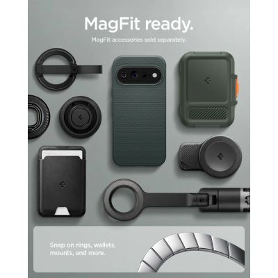 11. Spigen Liquid Air Mag MagSafe Case for Google Pixel 11 Pro - Dark Green
