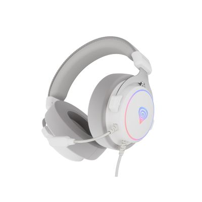 2. GENESIS Neon 764 Wired Headband Gaming Headset USB Type-A White