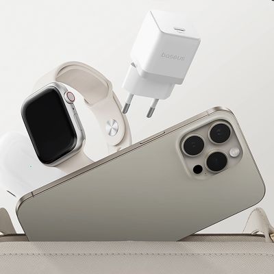 11. Baseus Palm 1C 20W Wall Charger (with Baseus Mini White USB-C 60W (20V/3A) 1m Cable) - White