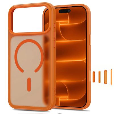 2. Tech-Protect Magmat Magsafe CC Case for iPhone 18 Pro Max / 17 Pro Max - Matte Orange