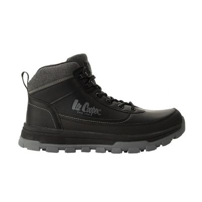 Lee Cooper men's winter sports shoes, black insulated ankle boots