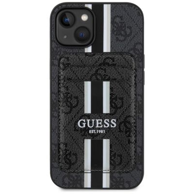 2. Guess 4G Stripes case with Magsafe wallet for iPhone 15 black