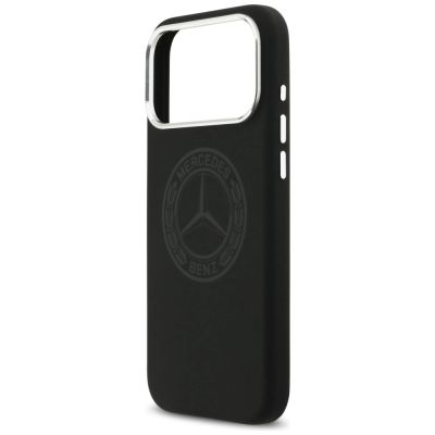 6. Mercedes Silicone Vintage Logo MagSafe Case for iPhone 17 Pro Max - Black