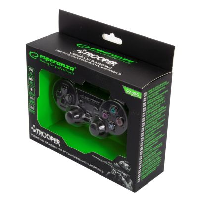 4. Esperanza Trooper EGG107K Gamepad (PC, PS3; black)