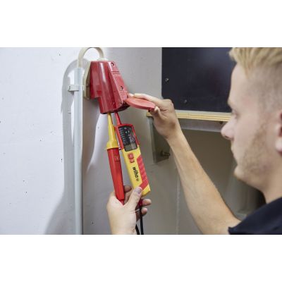 6. Wiha 45217 Voltage Tester Red, Yellow