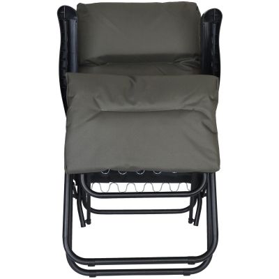 7. GARDEN ARMCHAIR WITH FOOTREST 57x83x106CM GREY-GREEN