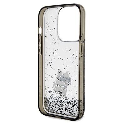 7. Karl Lagerfeld Liquid Glitter Choupette case for iPhone 14 Pro - transparent