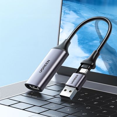 9. Ugreen CM489 40189 HDMI (Female) - USB-A / USB-C (Male) Capture Card - Gray