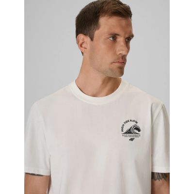 3. Men's relaxed T-shirt with print 4F 4FRSS26TTSHM4296-11S