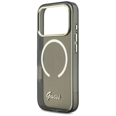 6. Guess IML Script Metal MagSafe Case for iPhone 17 Pro Max - Black