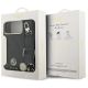 9. Guess 4G Srtass Logo & Big Strap Metal Buttons MagSafe Case for iPhone 17 Pro Max - Black