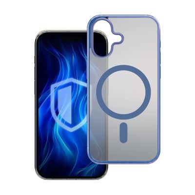 4. 3mk Frosty MagCase Blue Case for Apple iPhone 16 - blue