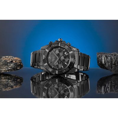5. Giewont Chronograph Sapphire Black Titanium Men's Watch GW3970-B1