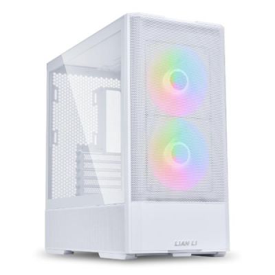 15. Lian Li LANCOOL 207 PC Case, Midi-Tower, ATX, Tempered Glass - White