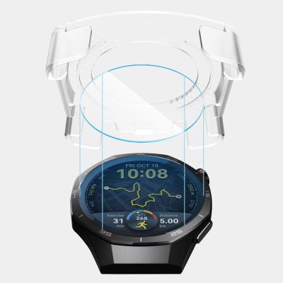 4. Tech-Protect Easy Set+ 2-pack tempered glass for Huawei Watch GT 5 Pro 46 mm - transparent