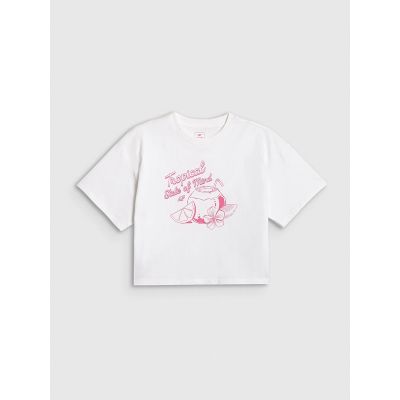 5. Girls' cotton T-shirt 4F 4FJRSS26TTSHF3983-11S