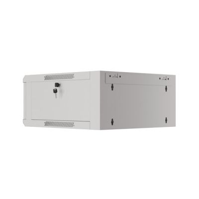 12. LANBERG WALL-MOUNTED CABINET 19" 4U 570X600 QUICK ASSEMBLY (GRAY, FLAT PACK) WFFA-5604-10S