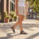 6. Women's leather sandals with velcro, navy blue, Rieker 65964-12