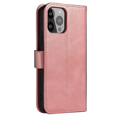 4. Magnet Case for Samsung Galaxy S23 Ultra Cover with Flip Wallet Stand Pink